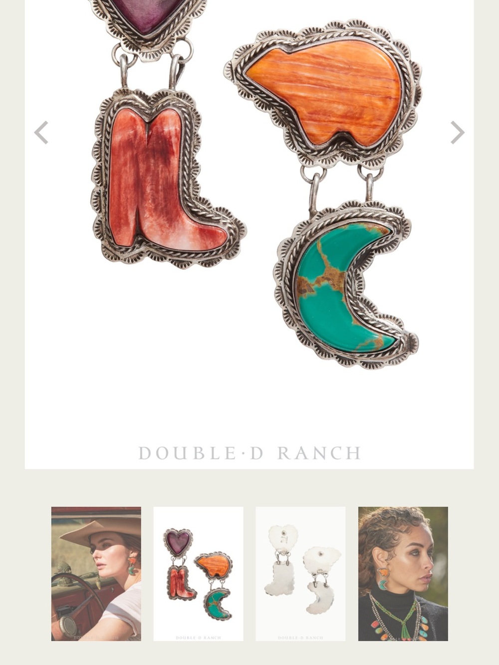 Stunning Sterling Silver and Stone Western Themed Earrings